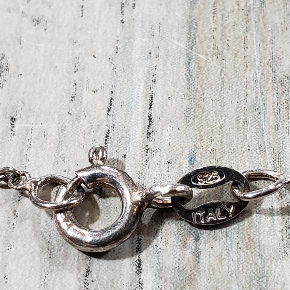 Aquamarine chips bar Necklace. - Picture 5 of 8